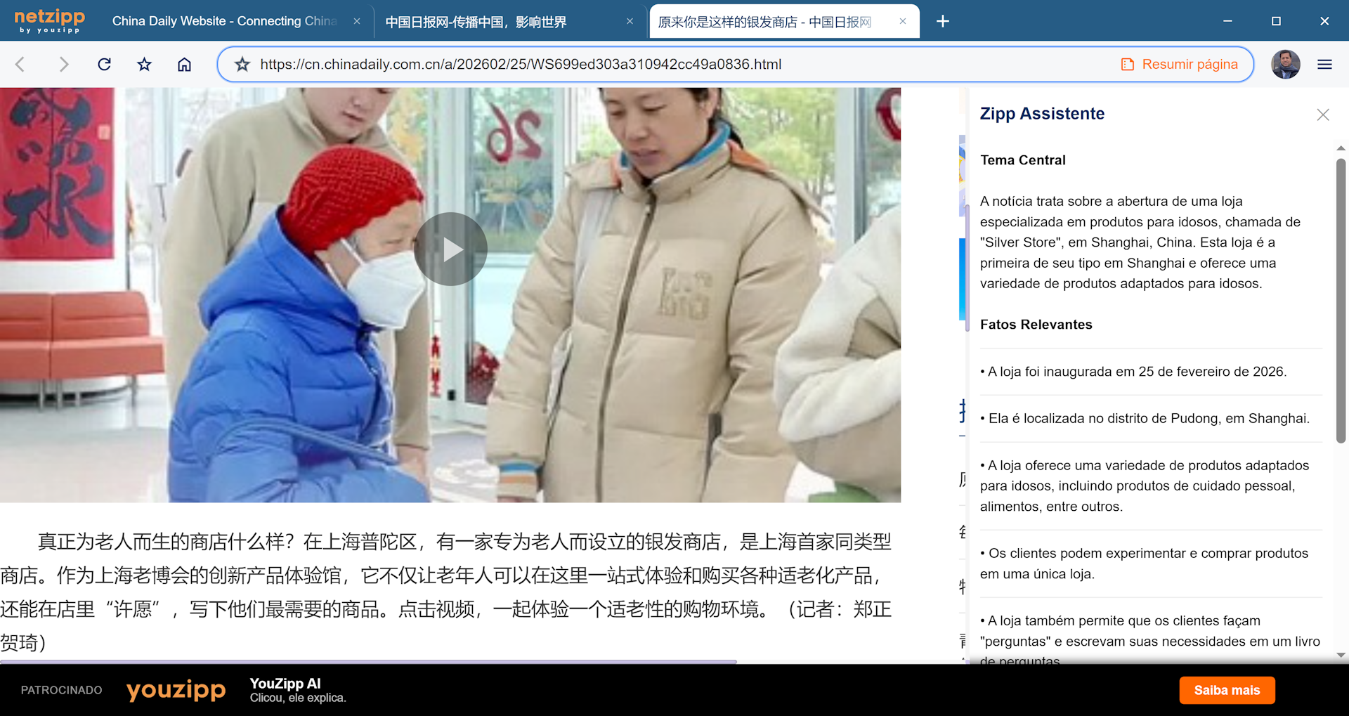 Resumo de página em outro idioma