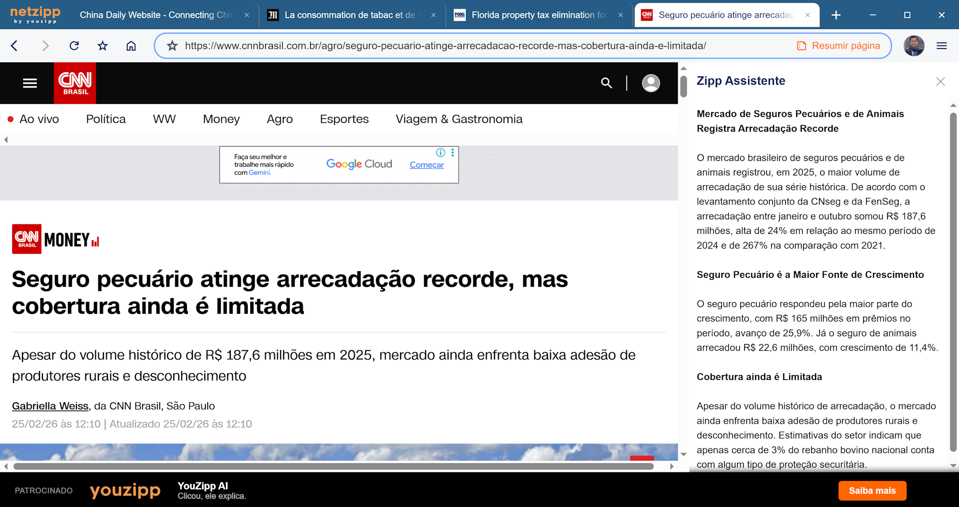 Resumo automático de notícia brasileira